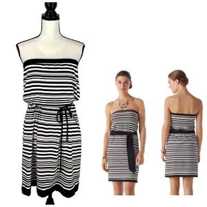White House Black Market Blouson Knit Tube Dress